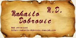 Mahailo Dobrović vizit kartica
